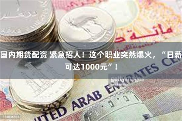 国内期货配资 紧急招人！这个职业突然爆火，“日薪可达1000元”！