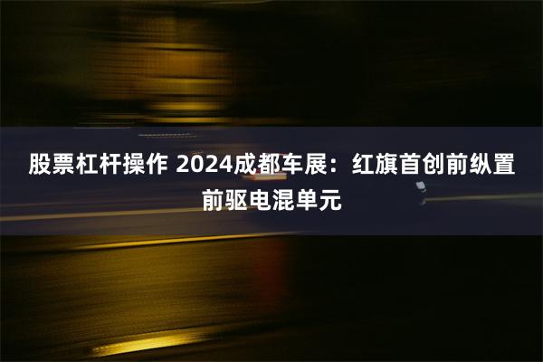 股票杠杆操作 2024成都车展：红旗首创前纵置前驱电混单元