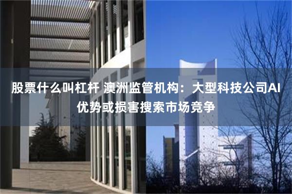 股票什么叫杠杆 澳洲监管机构：大型科技公司AI优势或损害搜索市场竞争